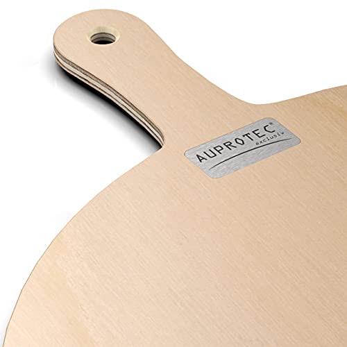 AUPROTEC pizzaschep hout pizza schil pizzabord berkengeschuurd model Hendrik: set van 2, maat M 32 cm AU-PSHK - Image 6