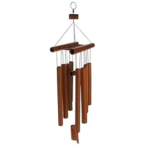 SZBLYY Windgong Bamboe windgong handgemaakte opknoping windgong holle toonband ladder woondecoratie windgong natuurlijk…