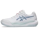 ASICS Kid's Gel-Resolution X Grade School Tennis Shoes, 5.5, White/Grey Blue