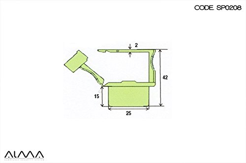 100 Security Plastic Seals. Padlock Model. Fixed Closure System. Economic, Adjustable with a fast and secure Application. Progressive Numbering. Suitable for Hospitals, Transport, Packaging.