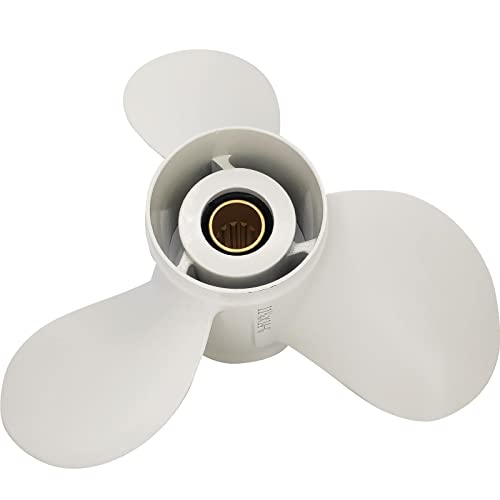 Image of 11 1 /4x14-G Boat Propeller for Yamaha - for Yamaha Outboard Engines T25 30hp 40hp 50hp 55HP 60hp Replace 663-45958-01-EL,13 Spline Tooth - Aluminum Outboard Propeller