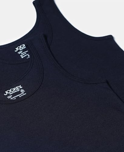 Image of Jockey SG02 Girls Super Combed Cotton Rib Solid Inner Tank Top (Pack of 2)