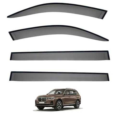 GLYGLY Deflectores de Viento para BMW X7 MK1-G07 2018-2022, Ventanillas Cortavientos y Antilluvia con Protección Solar Viseras Deflectoras de Aire