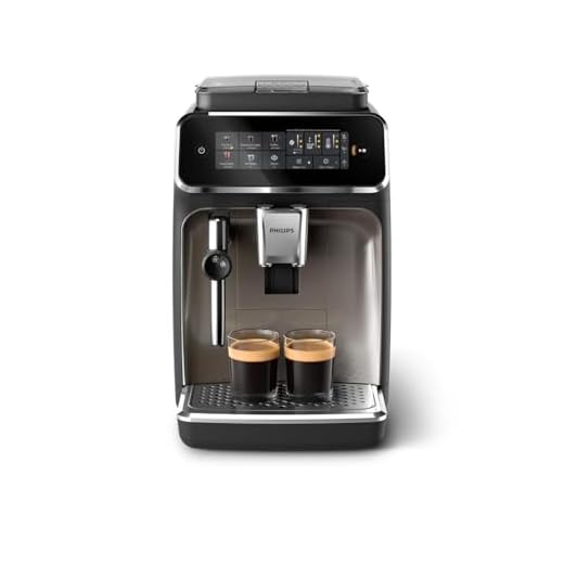 PHILIPS 3300 Series Fully Automatic Espresso Machine - 5 Hot & Iced drinks, 40% Quieter SilentBrew, Ceramic Grinder, Aquaclean Filter, Black Chrome (EP3326/90)