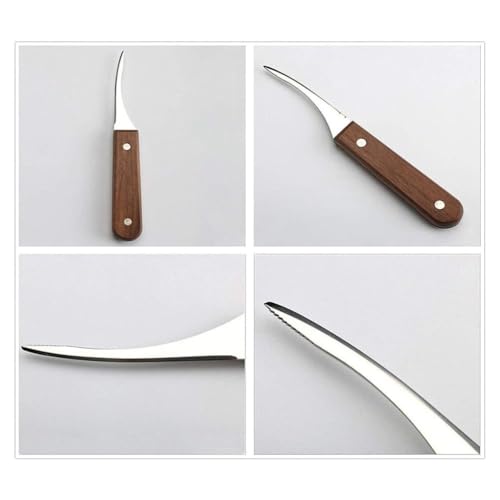 Image of Machado Ultra-Sharp Shrimp Cord Opener | Shrimp Deveiner| Seafood Peeling Tool | Lobster Cord Remover Stainless Steel Kitchen Knife with ABS Plastic Handle (1-Pcs)