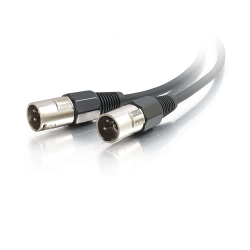 Câble Audio XLR 3 Broches C2G 42349 Noir de 1,8 m aux finitions soignées pour studio
