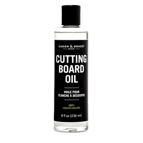 Caron & Doucet - Cutting Board & Butcher Block Conditioning & Finishing Oil | 100% Coconut Derived & Vegan, Best for Wood & Bamboo Conditioning & Sealing | Does NOT Contain Mineral Oil! 8 oz