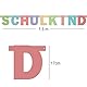 Schulkind Girlande Hänge Deko zu Einschulung, Bunt Schulkind Banner für Schuleinführung Schulanfang Dekoration Schule Jungs Mädchen