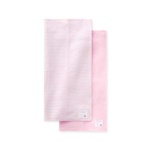 Image of Burt's Bees Baby - Burp Cloths, 2 Pack Extra Absorbent 100% Organic Cotton Burp Cloths, Blossom, 2 Pack