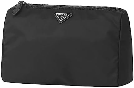 Prada Black Tessuto Nylon Medium Pouch Clutch Bag 1NA012