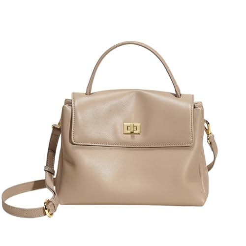 Genuine Leather Crossbody Bags for Women with Top Handle，Messenger Bag Shoulder Satchel purse with Adjustable Strap