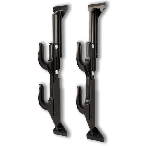 Allen Company Molded Truck Gun Rack for Rear Window - Gun Holder for Two Shotguns, Rifles, Bows, or Tools - Gun and Hunting Accessories for Car or Wall Mount - Adjustable 9.5'-16.5' , Black