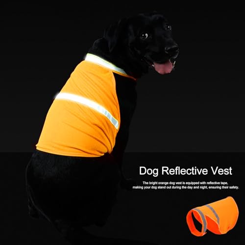 Hunde-Signalweste – Leuchtendes Orangefarbenes Geschirr | Sicherheitsoutfit Für Wandervergnügen, Flexibler Wasserdichter Straßenschutz, Schutz Für Treue Begleiter Bei Täglichen Aktivitäten, Langlebige