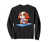 cavalier king charles spaniel yoga dog meditazione divertente felpa