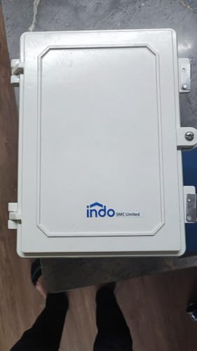 Image of Junction Box | Waterproof Electronic Project Box Enclosure Case for Outdoor, Indoor | Suitable for Various Switch Boxes, Cabinets | Rot-proof & Rust Resistant (300 mm x 200 mm x 105 mm)