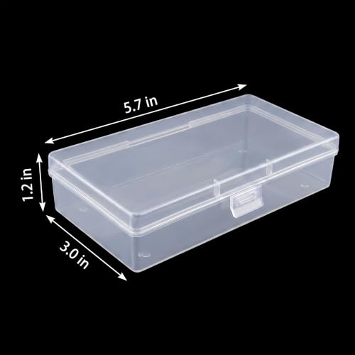 Image of 12-Pack Clear Plastic Boxes with Lids for Model Parts
