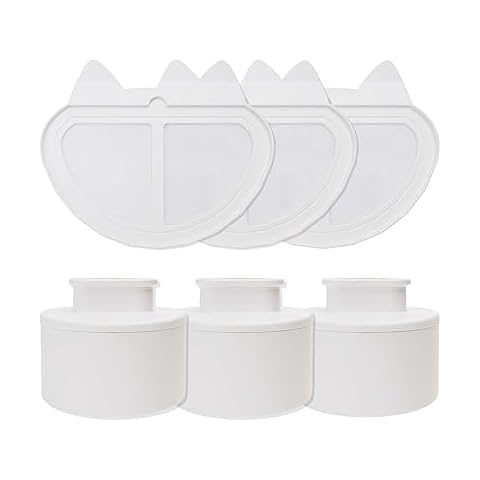Petfamily 3 Sets Cat Water Fountain Filters, Triple Filtration System Pet Cat Fountain Filter Replace for 85oz/2.5L Automatic Cat Fountain Cover