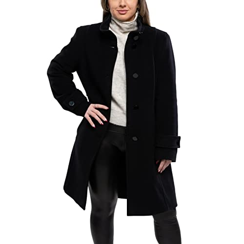 KHAOS Wool Coats for Women Premium Wool, Warm, High Collar Pea Winter Coats