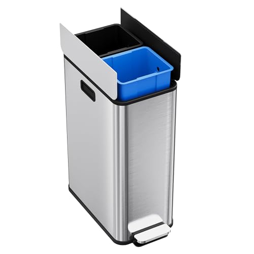 Bote de basura GarveeHome 14.8 gal acero inoxidable