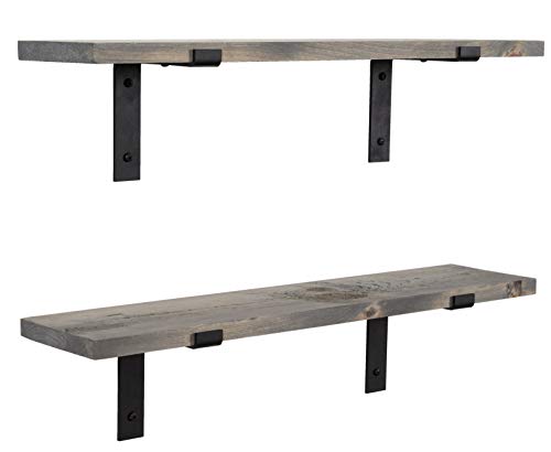 image for Imperative Décor Rustic Wood Floating Shelves Wall Mounted Storage Sh