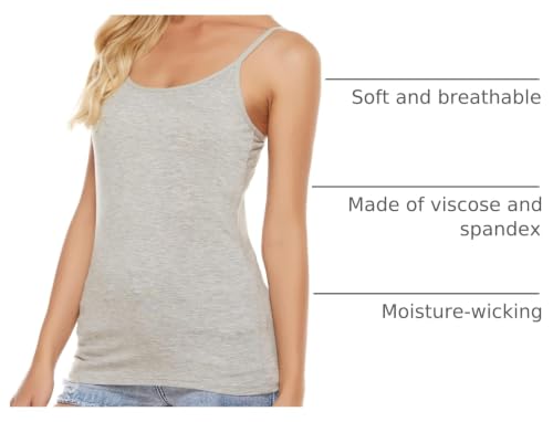 Image of BQTQ 5 Pcs Women's Camisole Tank Top Undershirt Spaghetti Strap Basic Camisoles