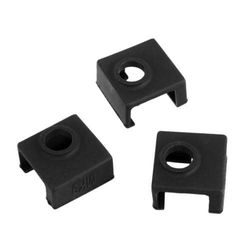 Gatuida 3pcs Black Silicone Heat Block Protective Cover for 3d Printer Nozzle with Heat Insulation and Scald Prevention,