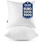 MIULEE Throw Pillows Inserts, Pack of 2 26x26 Inch 100% Virgin Fiber Filling Bed Couch Pillows