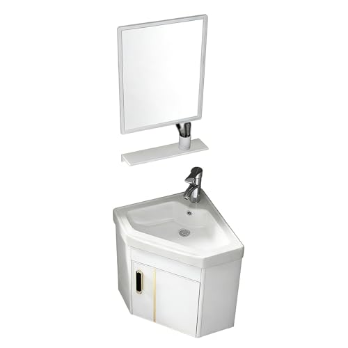 Mueble de baño suspendido blanco ideal para aseos de cortesía elegantes 2