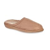 Total Comfort Slippers by WalkFit Platinum- Women’s or Men’s House Shoes Memory Foam for Use Indoor/Outdoor with Anti-Skid Rubber Soles Unisex Camel/Tan Color (Medium)
