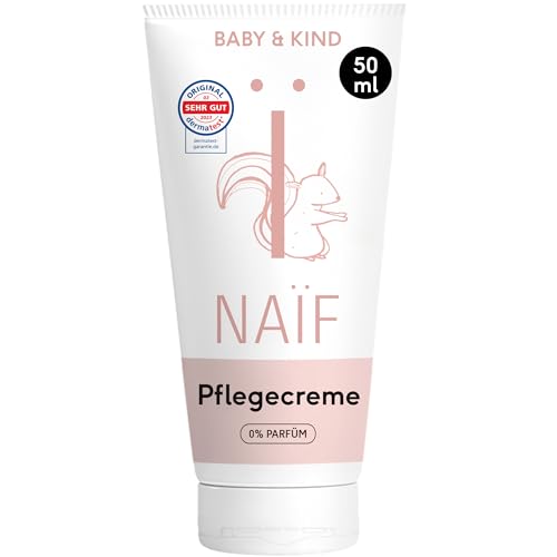 Naïf - Pflegecreme - für Baby & Kind - Inhaltsstoffe auf natürlicher Basis - Gesichtscreme Kinder & Babys - Creme mit 0% Parfüm ohne Zusatzstoffe - Babypflege - Babycreme - Pflege Neugeborene - 50ml