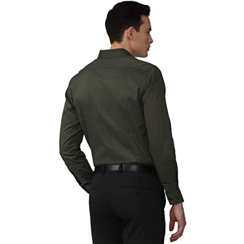 Image of Van Heusen Formal Printed Shirt for Men| Premium Cotton| Full Sleeves| Slim Fit |Breathable Fabric