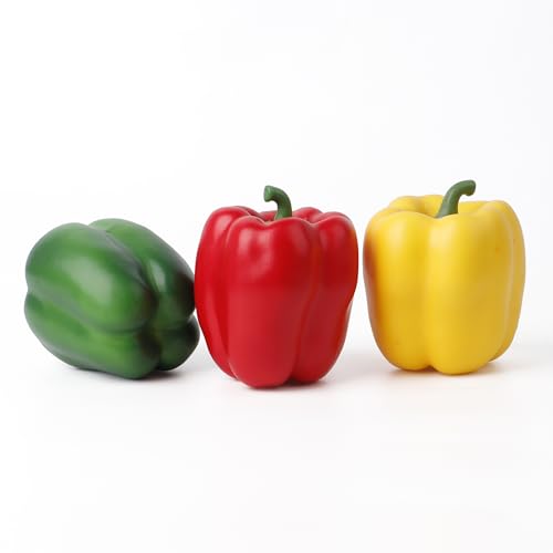 Set de 3 Imanes Realistas de Pimiento para Refrigerador