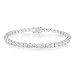GMESME 18K White Gold Plated Cubic Zirconia Classic Tennis Bracelet 7.5 Inch