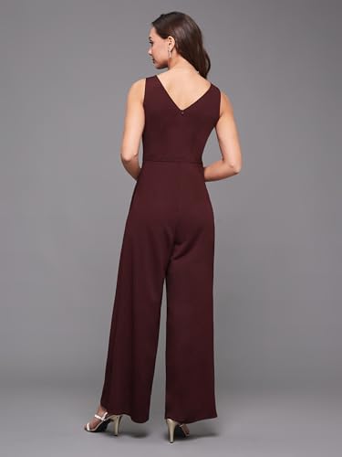 Image of Miss Chase Women's Self Design Cut-Out Georgette Jumpsuit