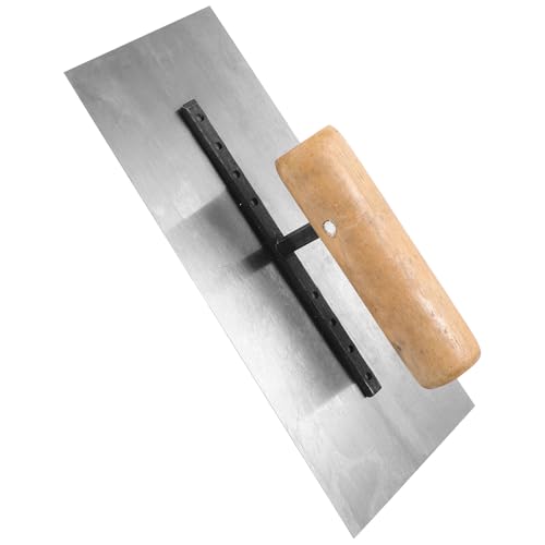 Genérico Llana para Hormigón y Paneles de Yeso de Acero Mango de Madera 200 MM Herramienta Manual para Enlucir Alisar y Raspar Paredes Construcción y Reformas
