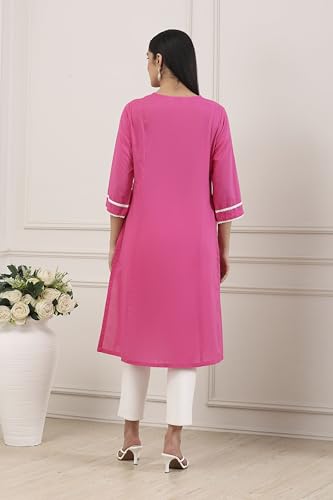 Image of BIBA Women Cotton Straight Kurta