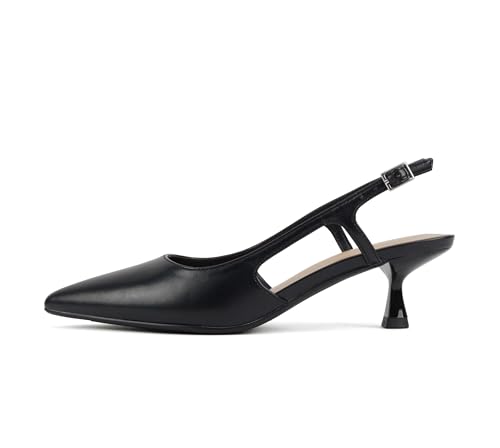 Bell ~ Women Pointed Toe Kitten Heel Slingback Dress Pumps