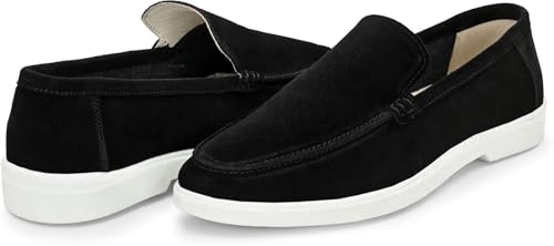 Image of Men Classic Suede Leather Loafers - Cushioned Comfort, Durable Sole & Everyday Luxury