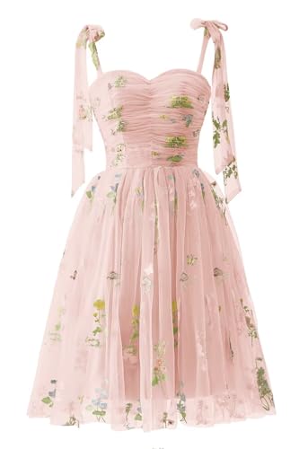 Maxianever Tulle Homecoming Dresses Flower Embroidery Short Formal Evening Party Gowns Teens 2024