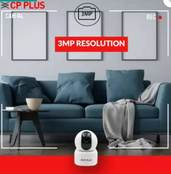 Image of (Refurbished) CP PLUS CP-E35A 3MP resolution with 360 View Human Detection & Motion Alert, 2-Way Talk Security Camera