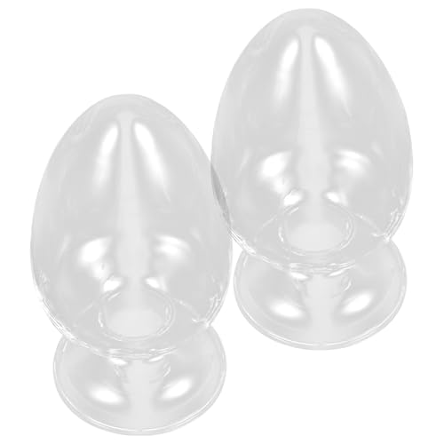 VILLFUL 2 Pcs Chicken Heart Bottle Laboratory Clear Bottle Conical Laboratory Amber Bottle Flask Lab Jars Bottle Liquid Bottle Lab Tubes Conical Sample Bottles Clearvite Glass