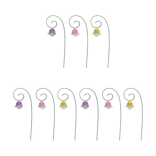 Estacas De Jardín De hadaas - Estacas De lirios De Los Valles | Juego De Soporte Para Recoger Flores En Miniatura | Estaca De Soporte Para Plantas De Metal De Un solos Tallo | Estaca Al Aire Libre
