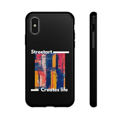 Coque iPhone XS Street Art rigide brillante pour ados