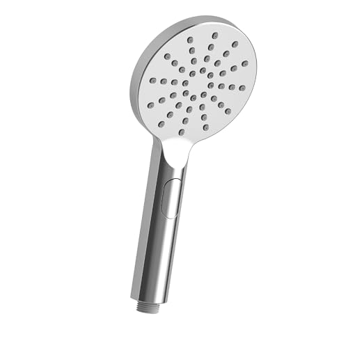 JOHO große Duschkopf Regendusche Handbrause mit 3 Strahlarten, Runde Duschbrause aus ABS, Brausekopf mit Antikalk-Funktion Chrom