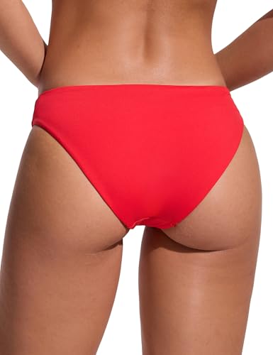 Image of CRZ YOGA Low Waisted Bikini Bottoms | Mid Cut Leg, Medium Bum Coverage, Full Lining, Swim, Bathing Suit Briefs for Women