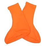 BUGUUYO Cubrezapatos para Exteriores a Prueba de Arena, Polainas para Botas de Senderismo Impermeables, Tubo Alto Naranja Talla L, Fundas Resistentes al Desgaste para Trekking y Playa, un