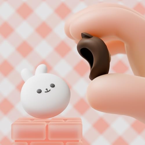 Image of PlayVital Thumb Grips for Nintendo Switch 2 | Kawaii Silicone Joystick Caps (4-Pack) - Cute Accessories Animal Design Thumbstick Covers for Joycon 2 - Chubby Bear & Smiley Bunny