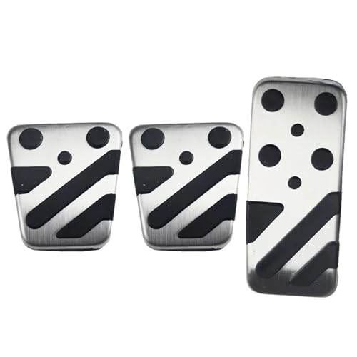 三菱用カーペダルカバー パジェロ用 エクリプス用 RVR クロスカー クラッチ ブレーキ アクセル ペダル フットレスト ペダルカバー カーブレーキ ペダル(ホワイト)