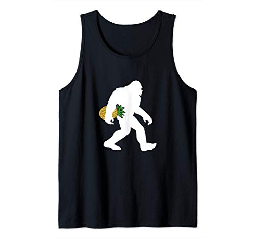 Amante de la comida de piña Bigfoot Gift Fruit Design Camiseta sin Mangas