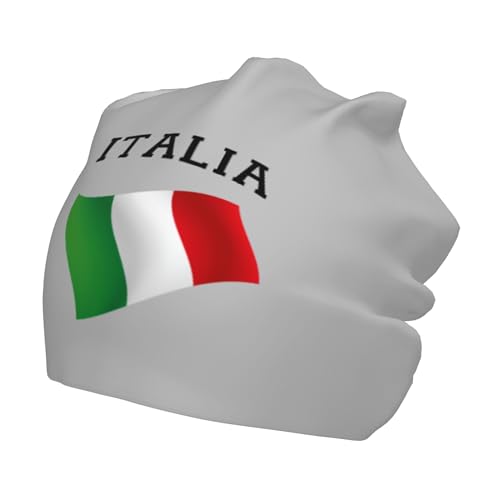 Italia Italy Italian Flag Children Hip Hop Knitted Hat Kids Elastic Leisure Knit Cap Warm Sleep Beanies Black
